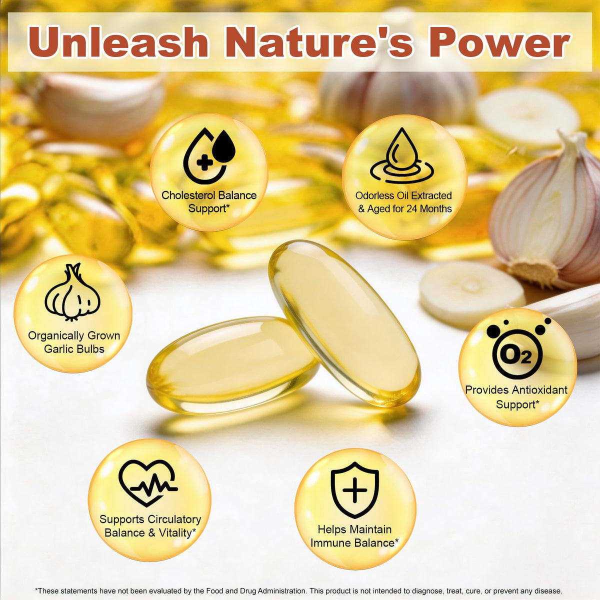 Aged Garlic Extract Capsules 15:1 Concentrated Formula 2 Pack F203