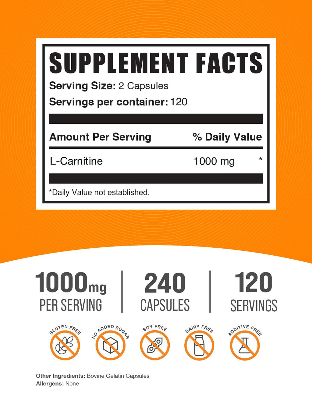 Fish Oil 1000mg Softgels + L-Carnitine Capsules Bundle V364