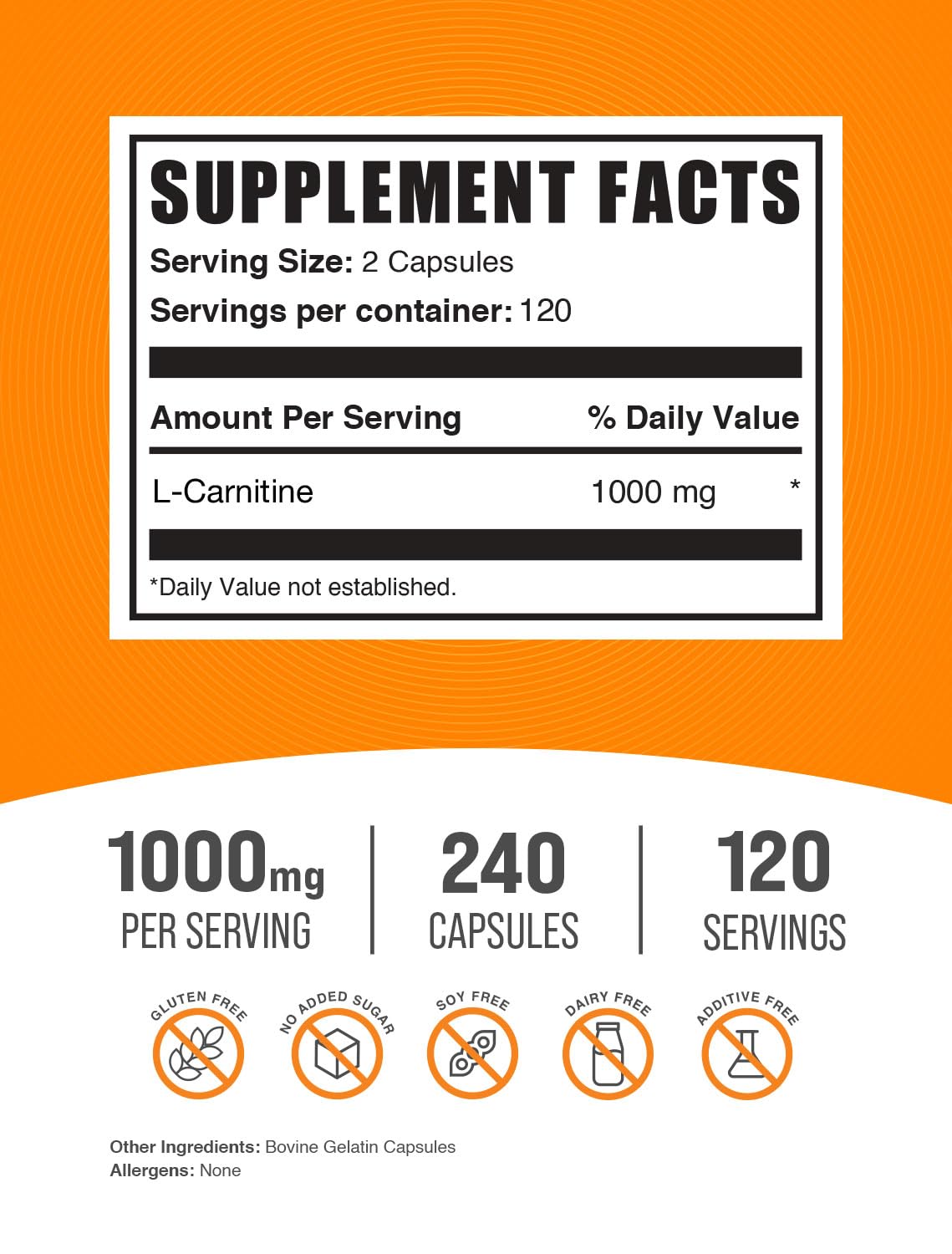 Fish Oil 1000mg Softgels + L-Carnitine Capsules Bundle V364