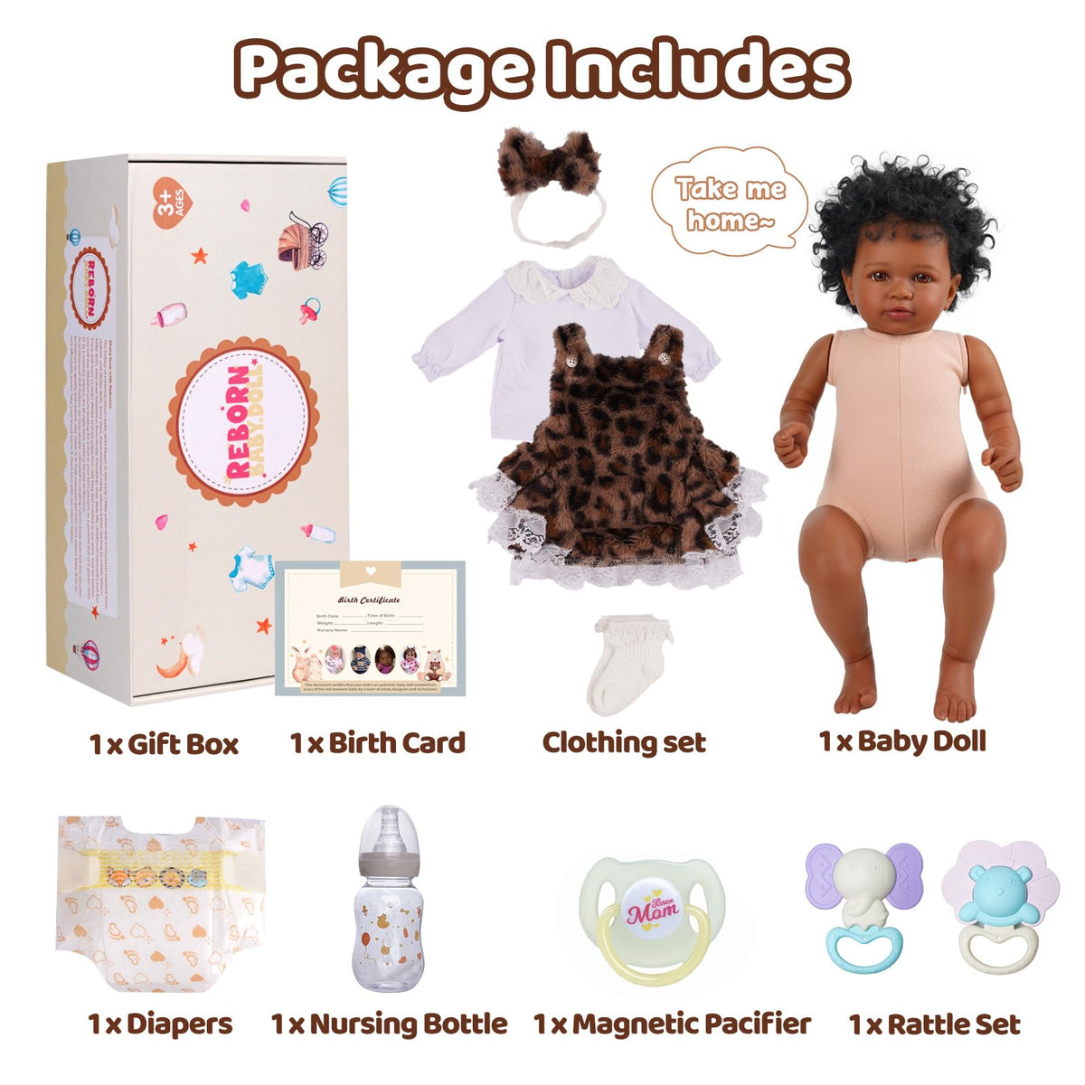 20 Inch Lifelike Baby Dolls with Accessories O79306