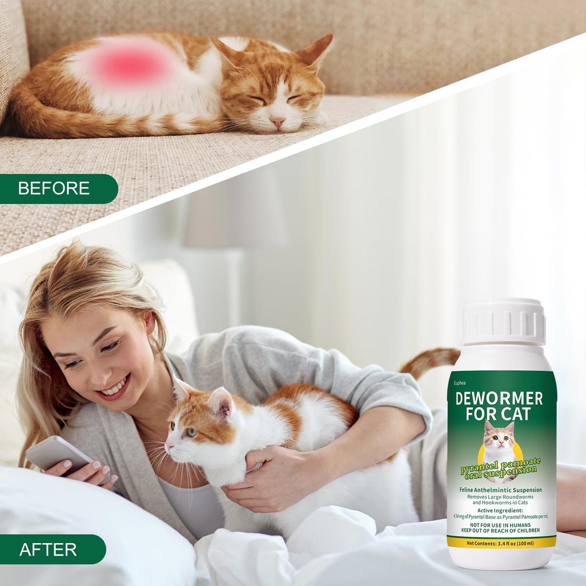 Pyrantel Pamoate Oral Suspension for Cats & Kittens, 100 mL Z1011