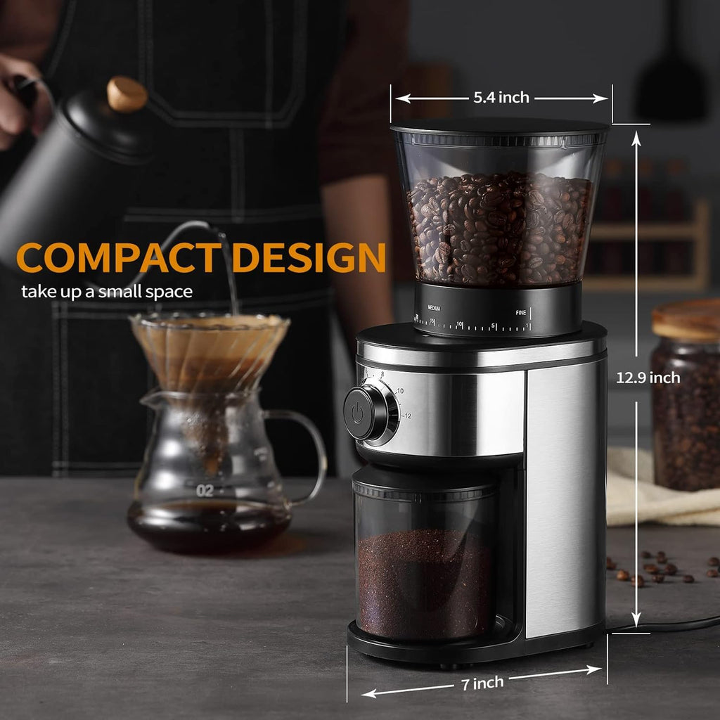 Electric Conical Burr Coffee Grinder with 30 Adjustable Grind Settings D4048