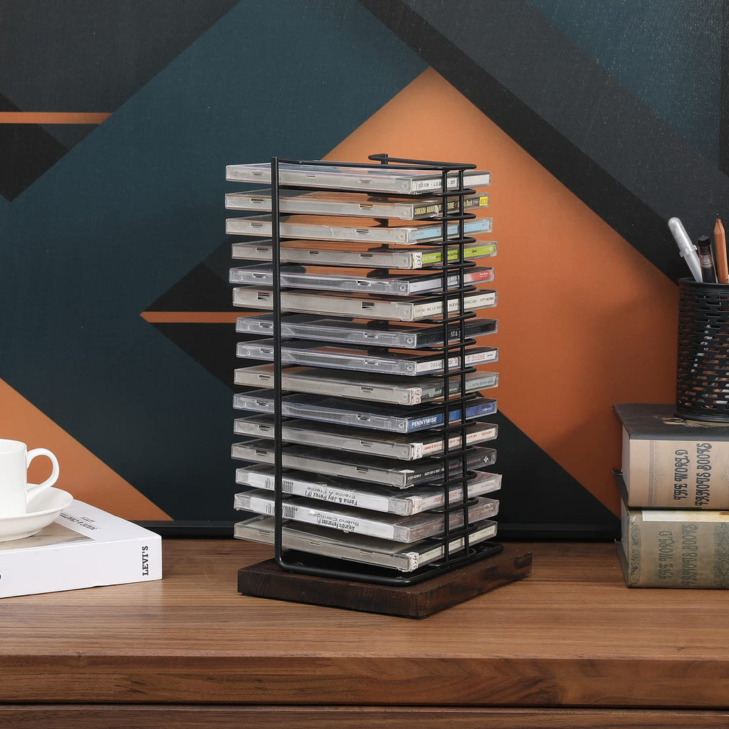 Black Metal CD Storage Rack N71567