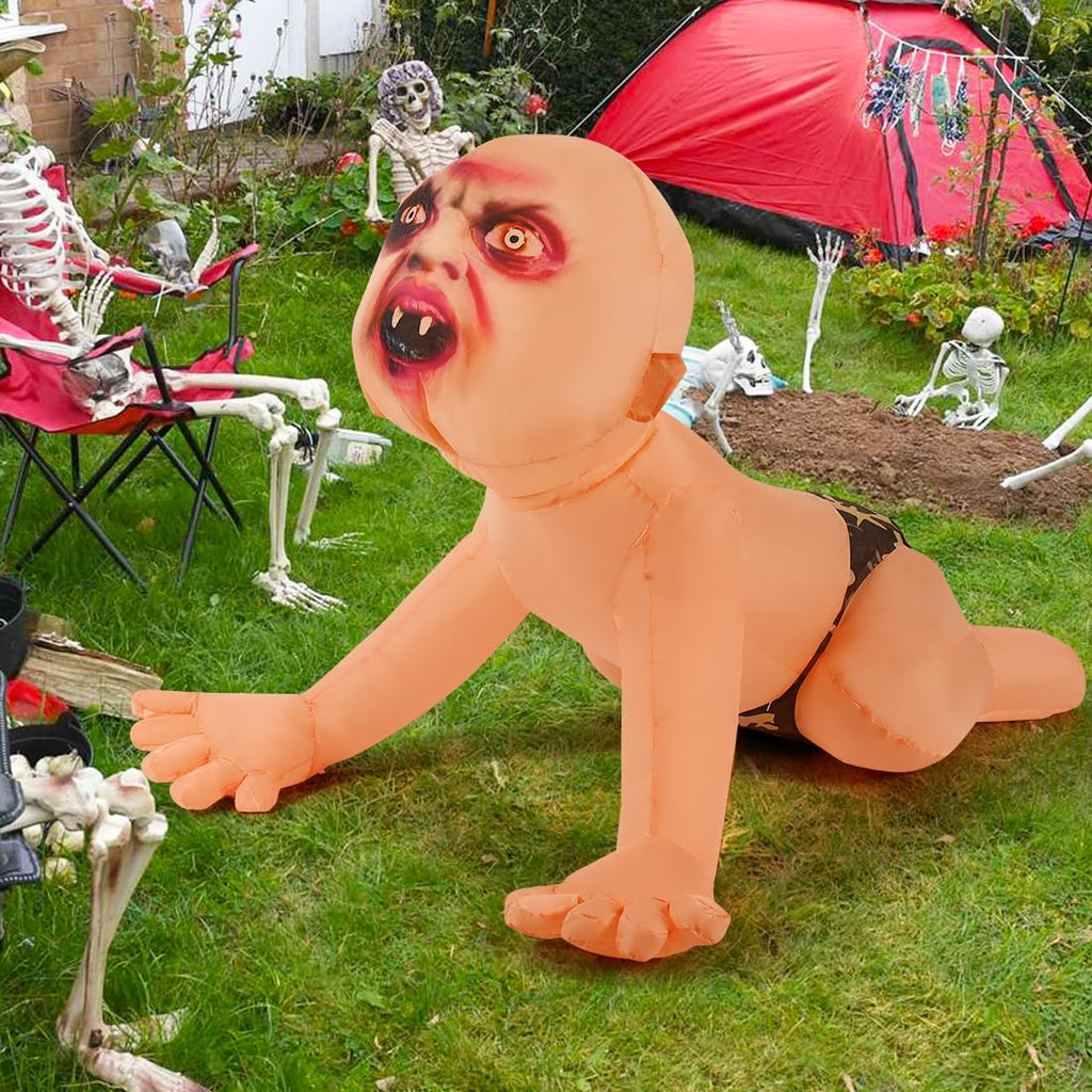 4 FT Inflatable Zombie with Built-in LEDs Z689661