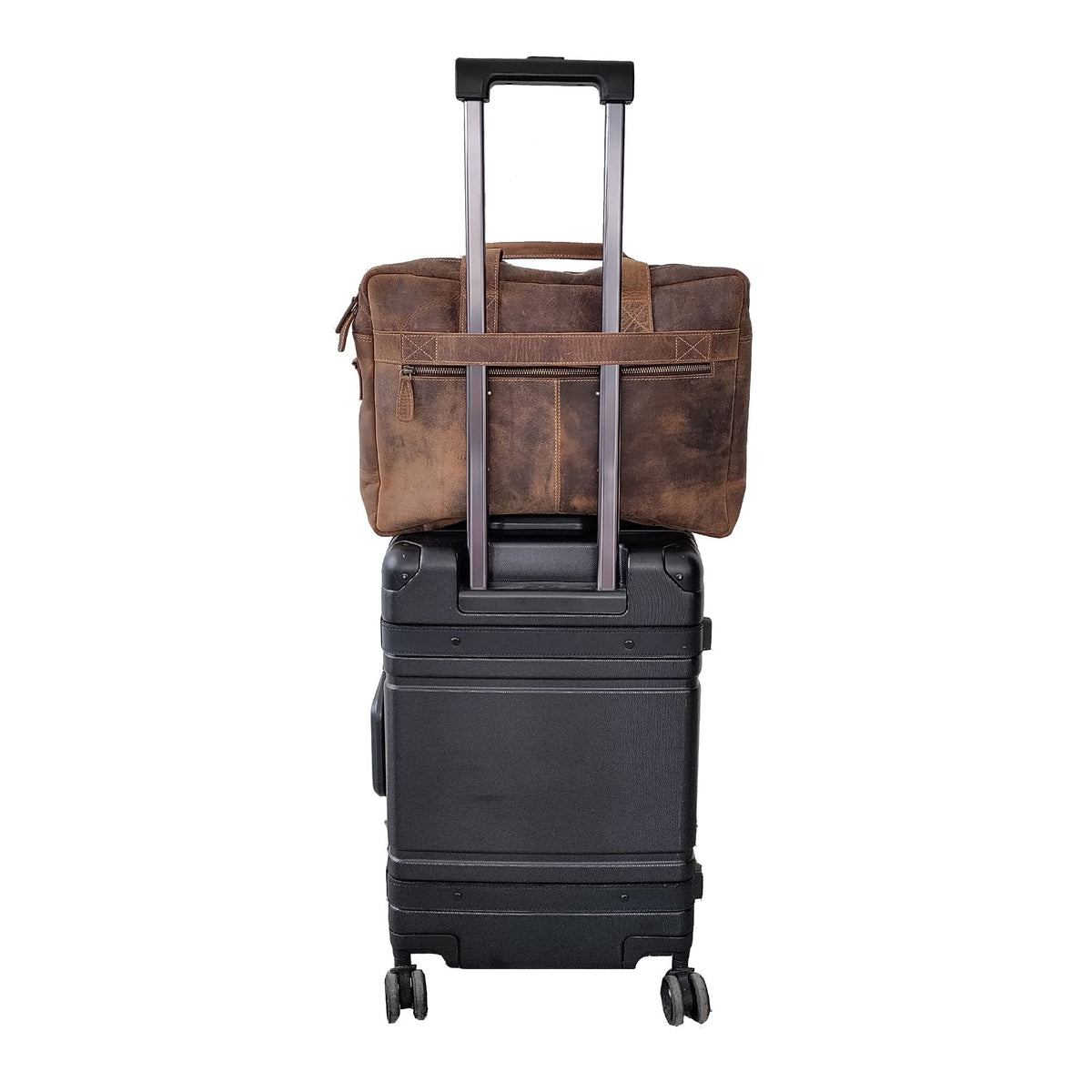 18 Inch Leather Laptop Messenger Bag W7803