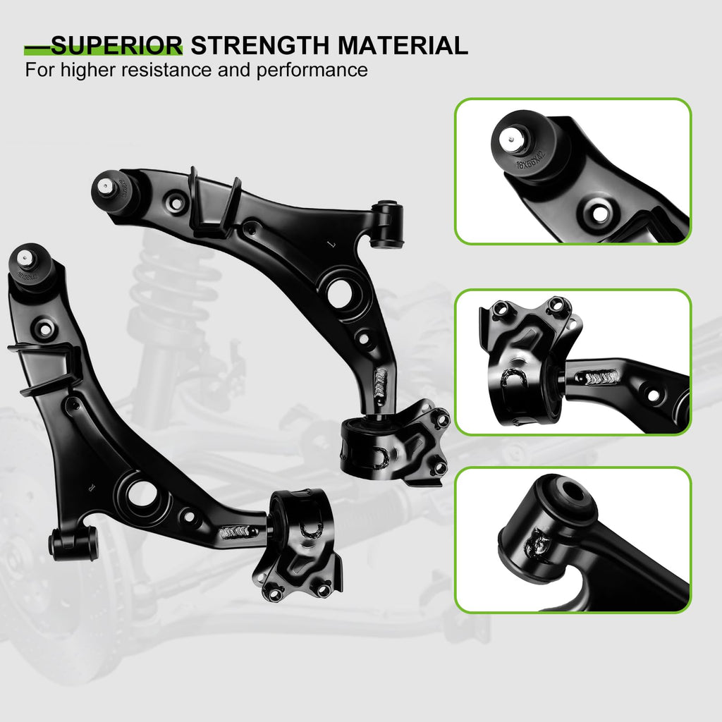 6pcs Front Suspension Kit Control Arm Ball Joint Tie Rod End Sway Bar Link B260708