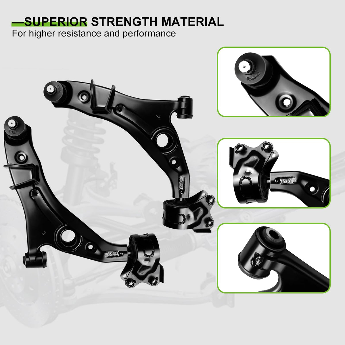 6pcs Front Suspension Kit Control Arm Ball Joint Tie Rod End Sway Bar Link B260708