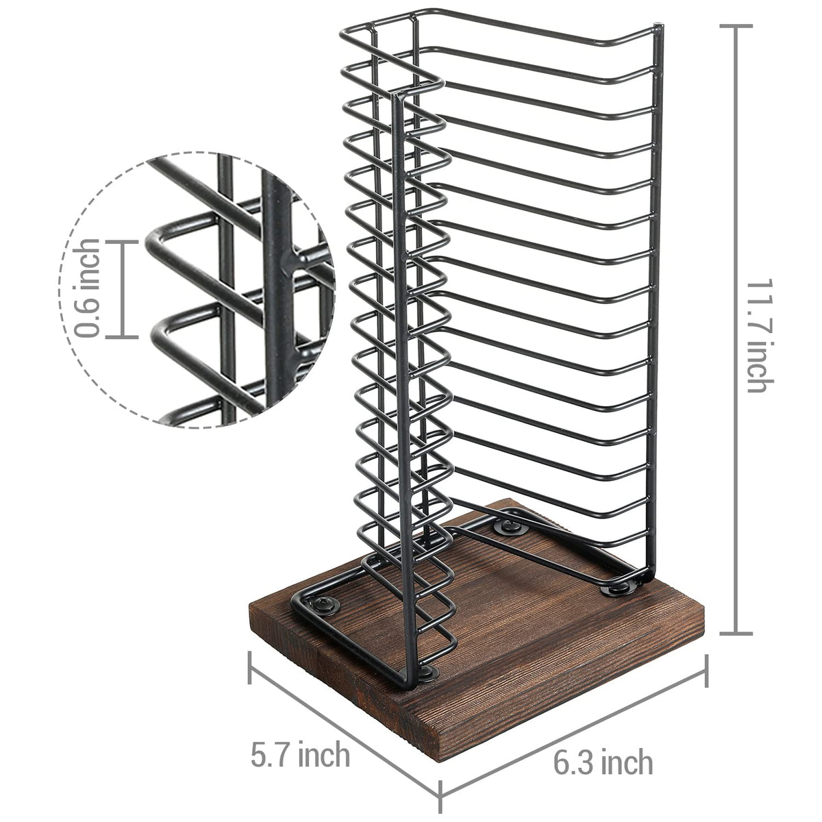 Black Metal CD Storage Rack N71567