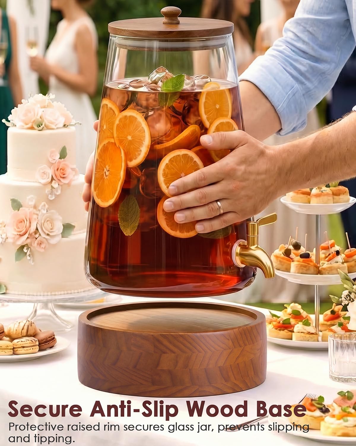 2 Gallon Glass Drink Dispenser with Spigot G83786