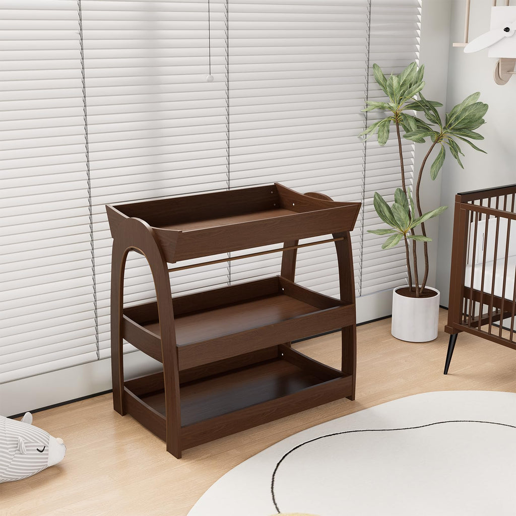 Wood 2-Tier Baby Changing Table A1609