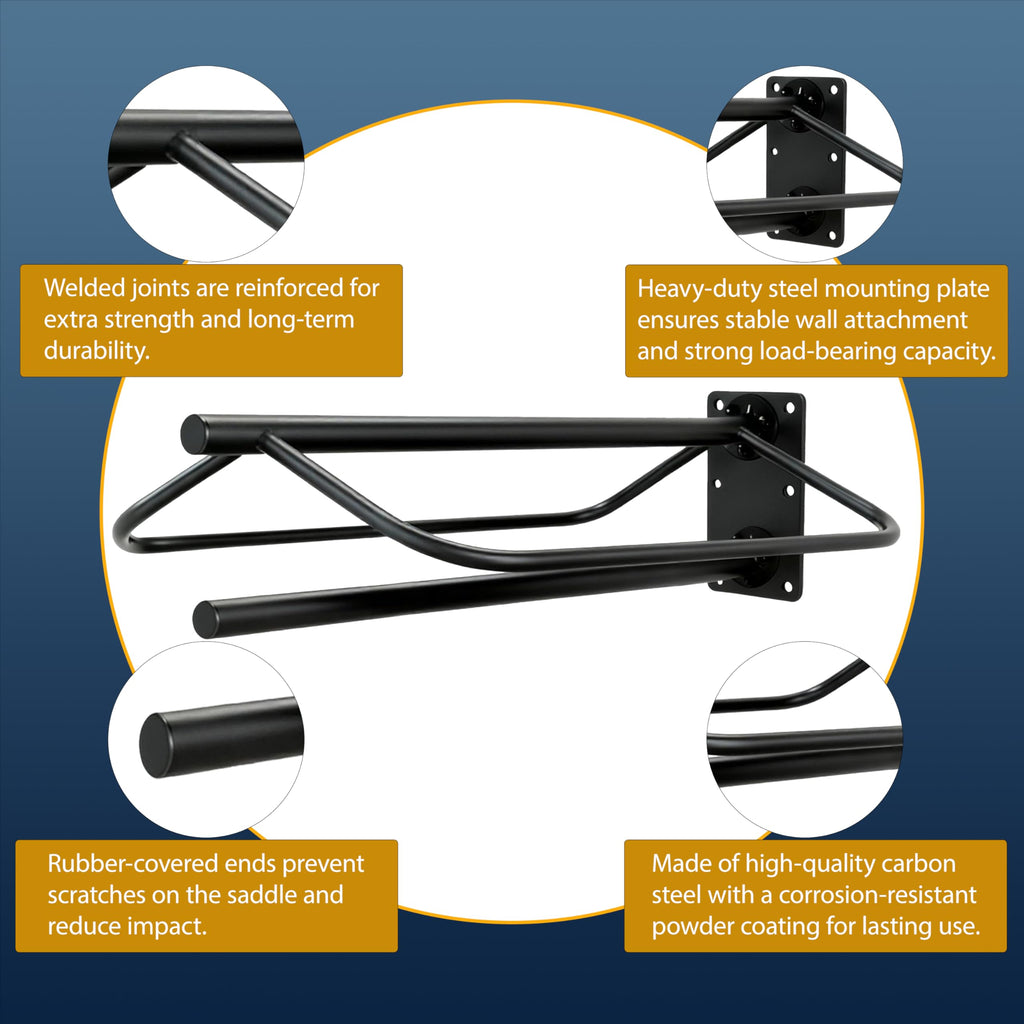 Wall Mount Metal Saddle Rack with Pad Bar V9941