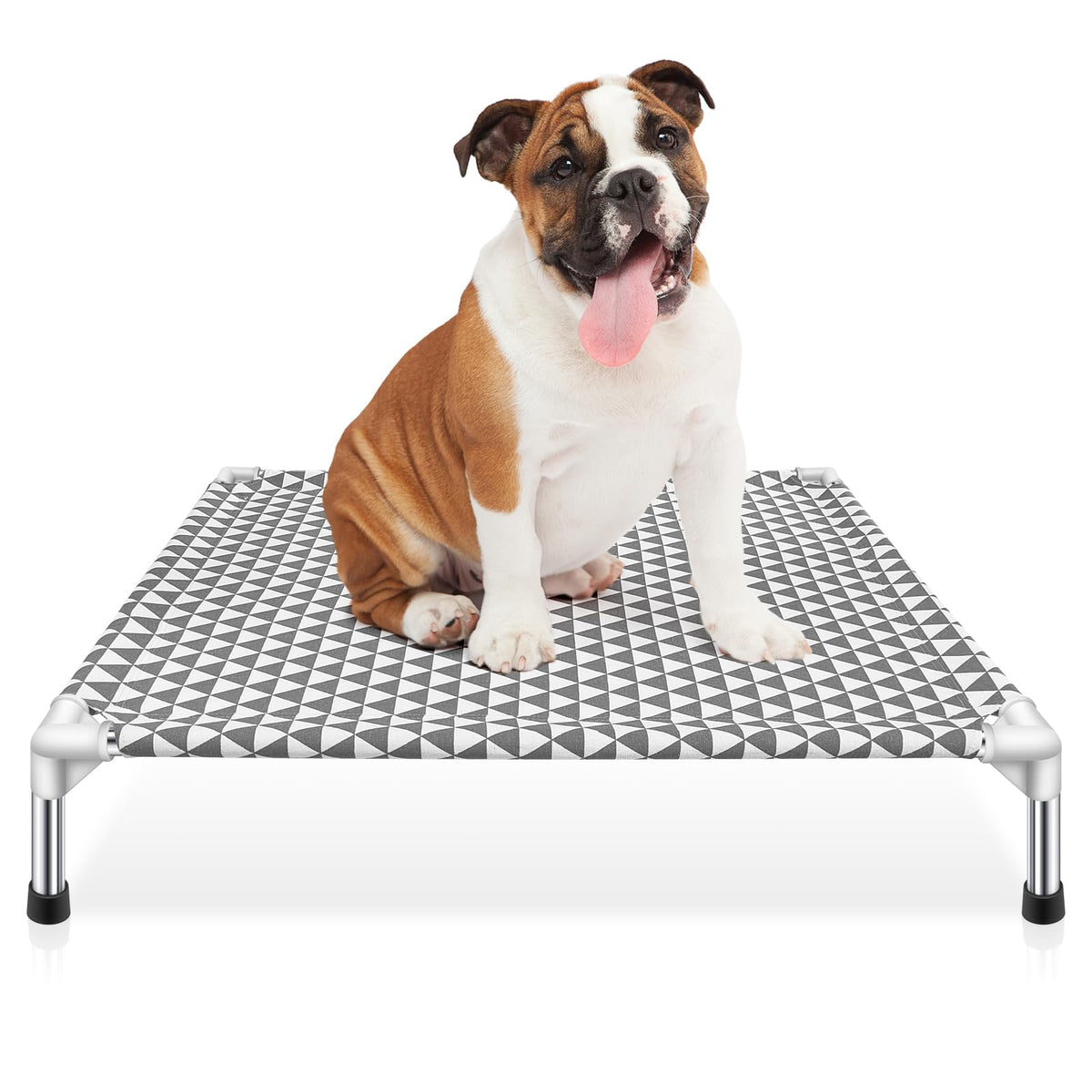 Medium Cotton Elevated Outdoor Dog Bed Z682831
