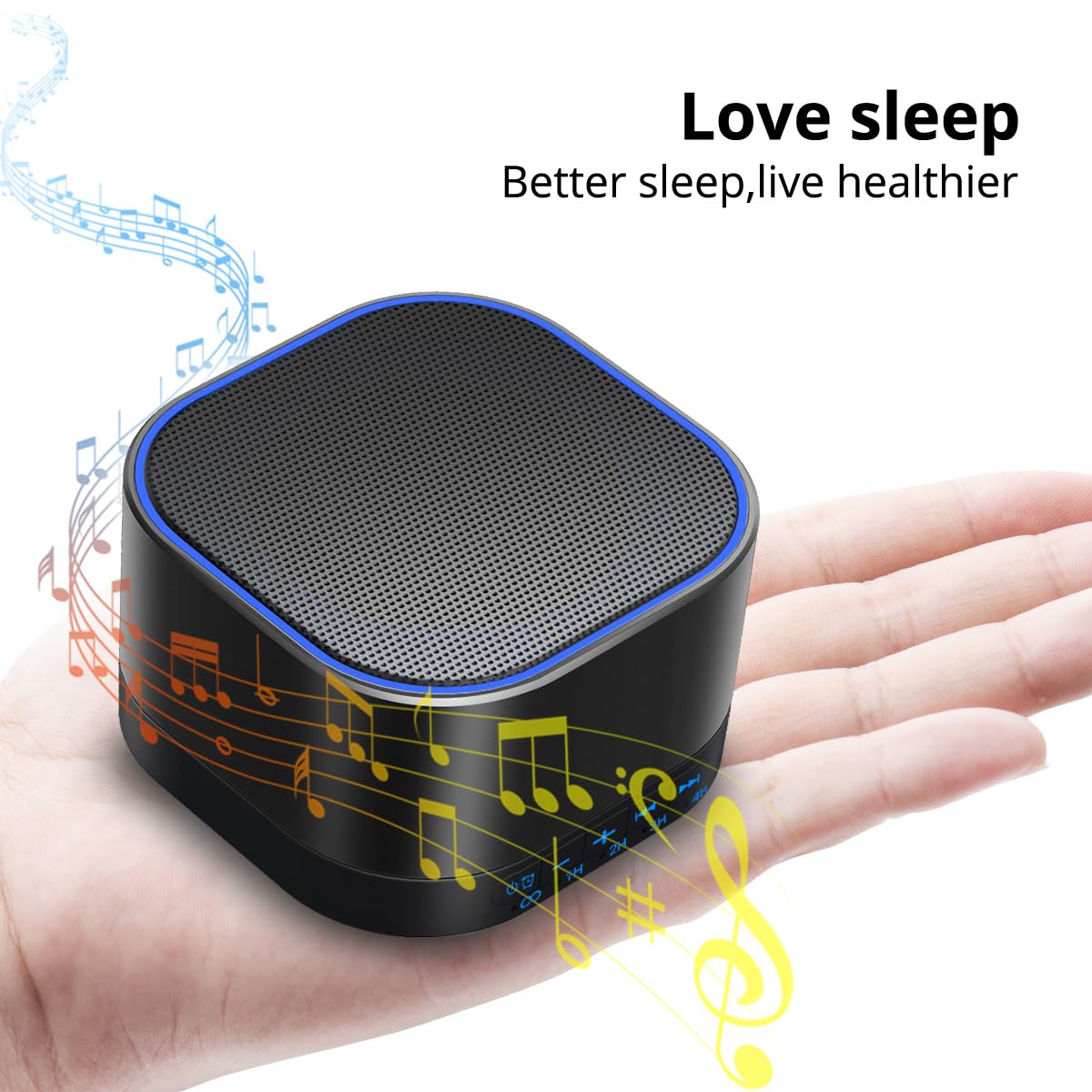 White Noise Machine with 20 Non Looping Sounds F178