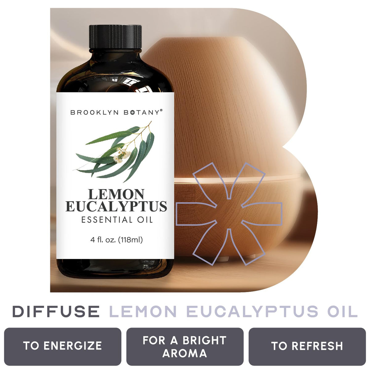 Lemon Eucalyptus & Lavender Essential Oils 4 Fl Oz Pack of 2 G6704