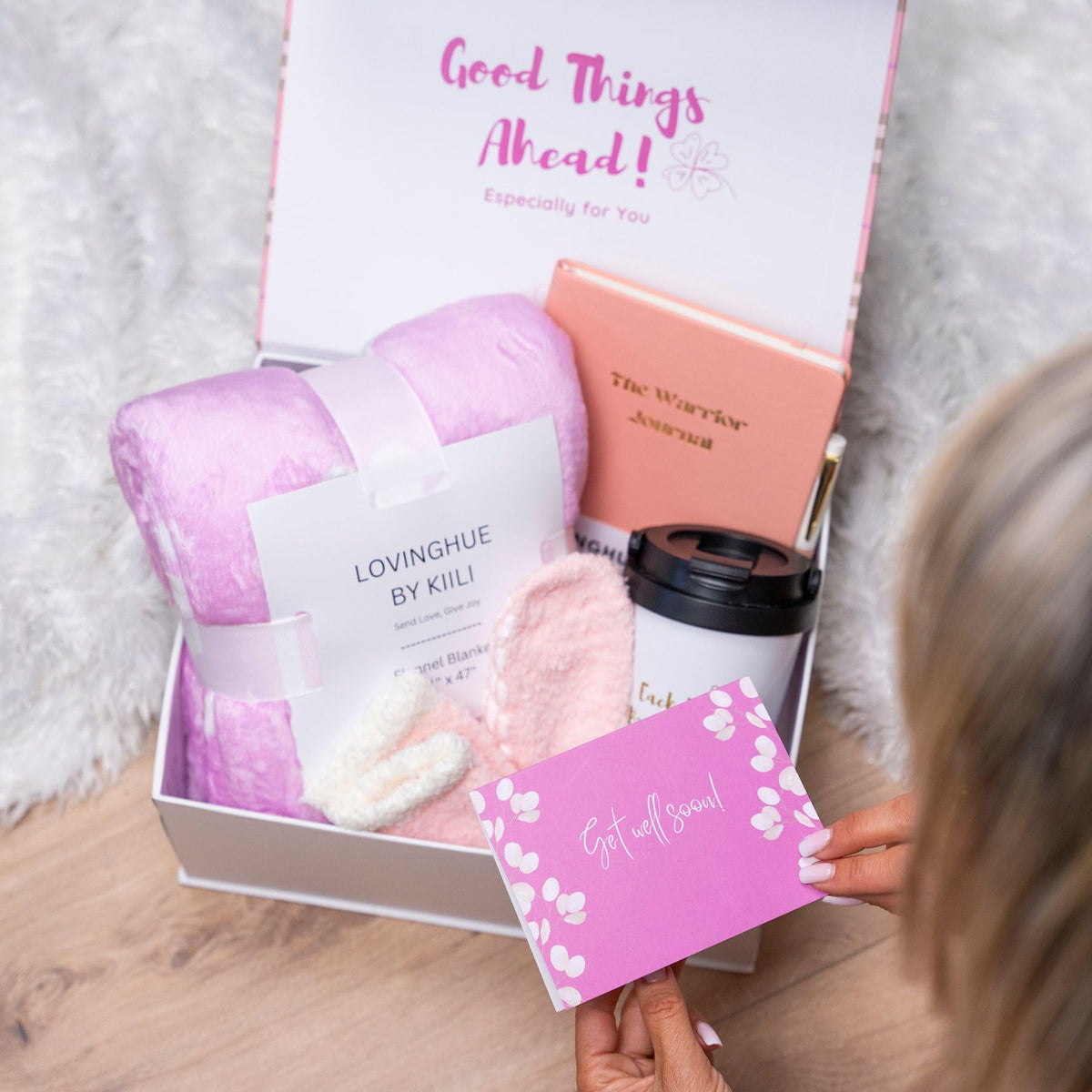 Blanket Socks Journal Tumbler Care Package B43667