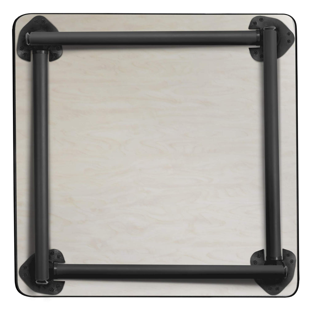 Small Square Breakroom Table with Black Folding Legs V5560