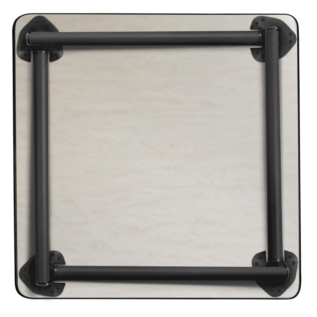 Small Square Breakroom Table with Black Folding Legs V5560