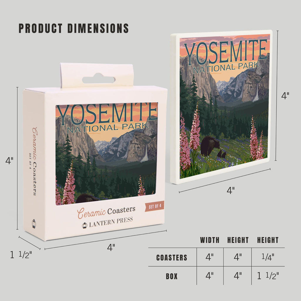 Yosemite National Park Ceramic Coasters Set of 4 K437