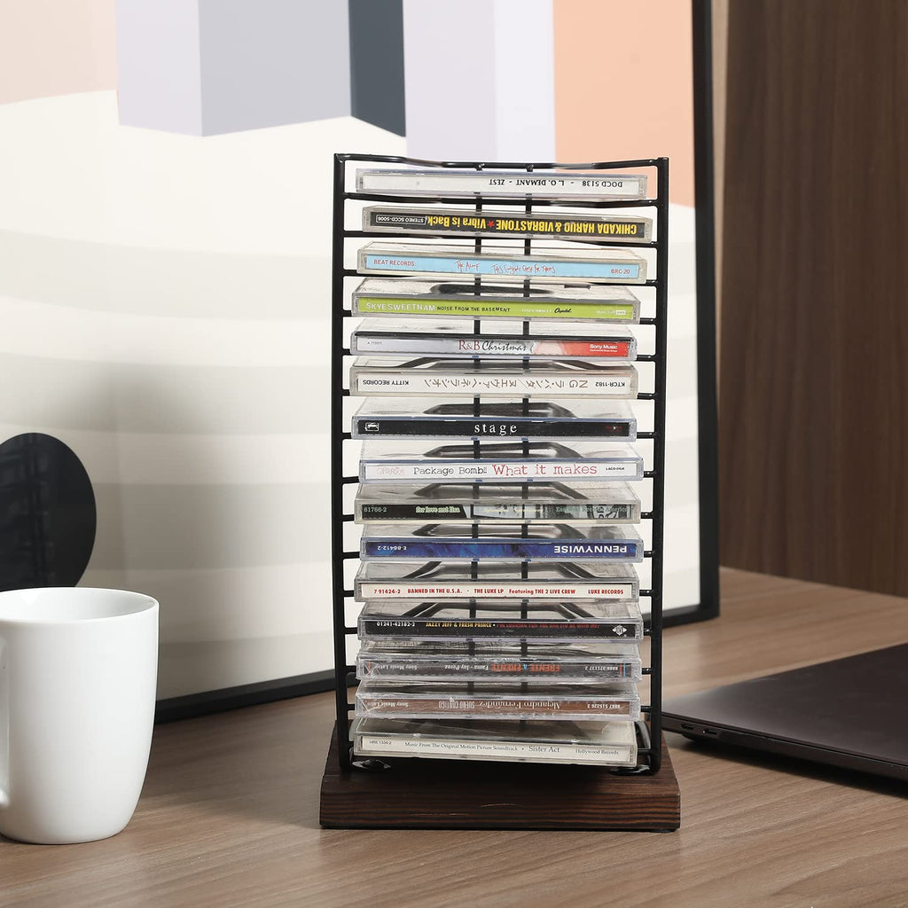 Black Metal CD Storage Rack N71567
