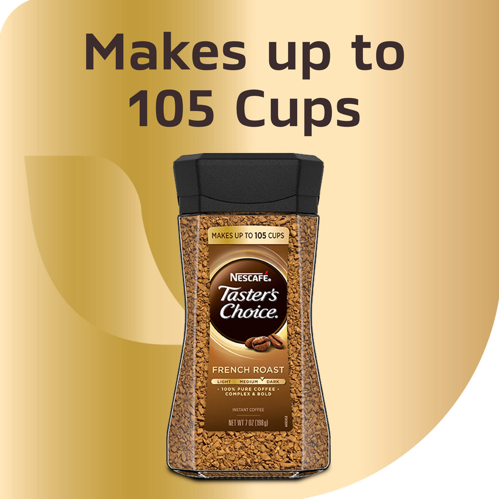 French Roast Instant Coffee 2 Bottles x 7 Oz Y3774