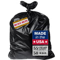 55 Gallon Heavy Duty 3 Mil Black Trash Bags 50 Ct Y67694