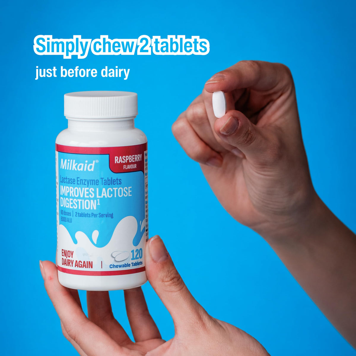 Chewable Lactase Enzyme Tablets 4 x 120 X7984