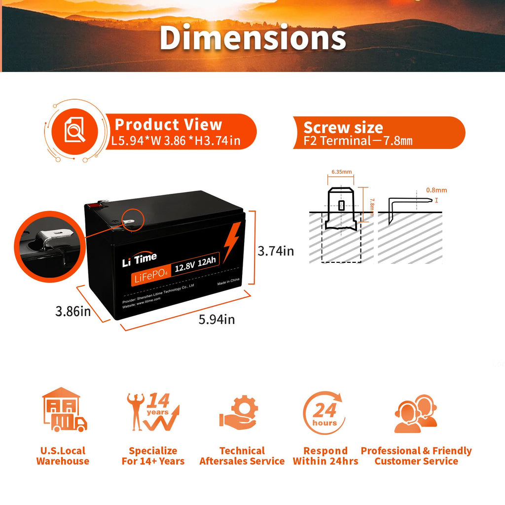 12V 12Ah Mini LiFePO4 Battery 2-Pack N830