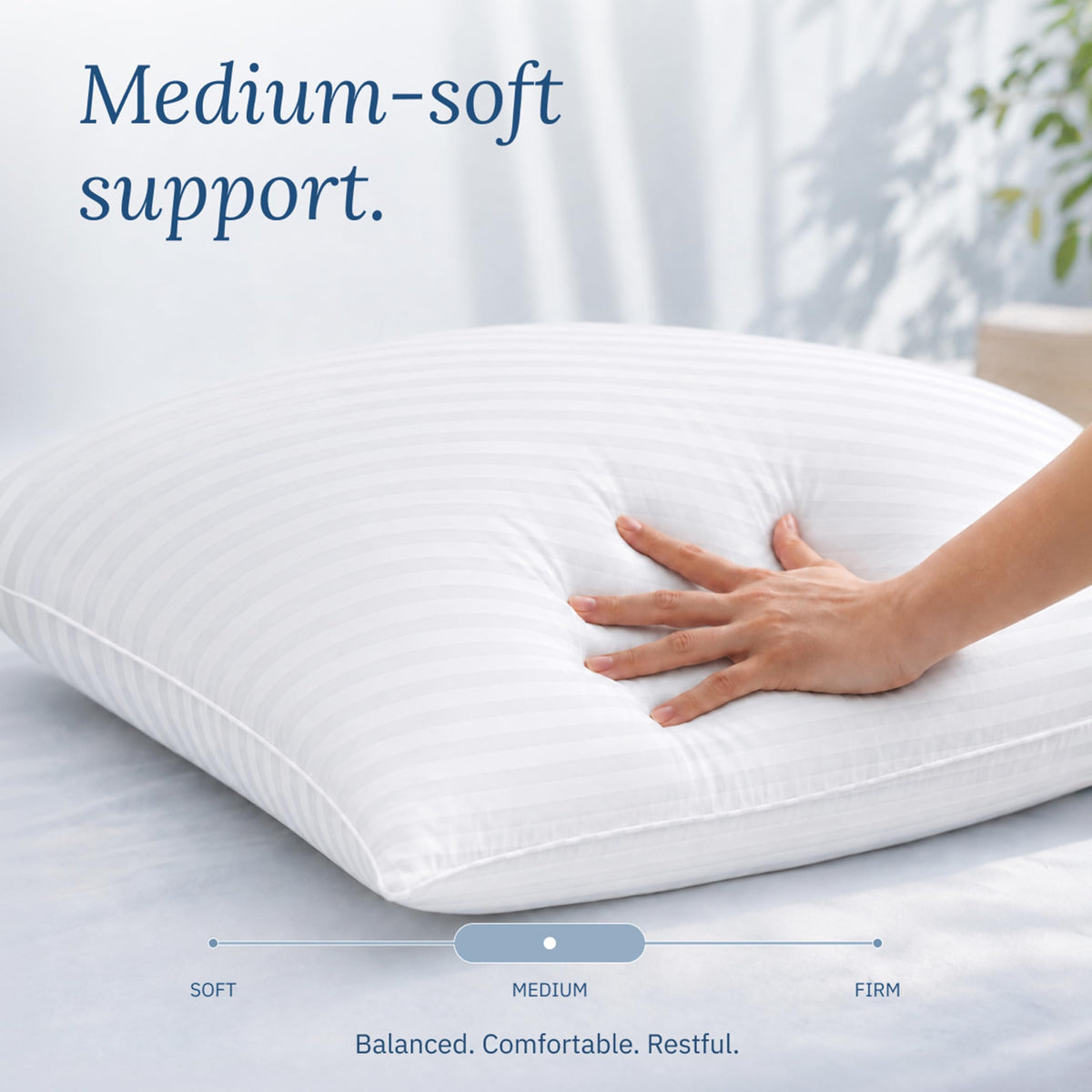 White King Size Bed Pillows Set of 2 B178086