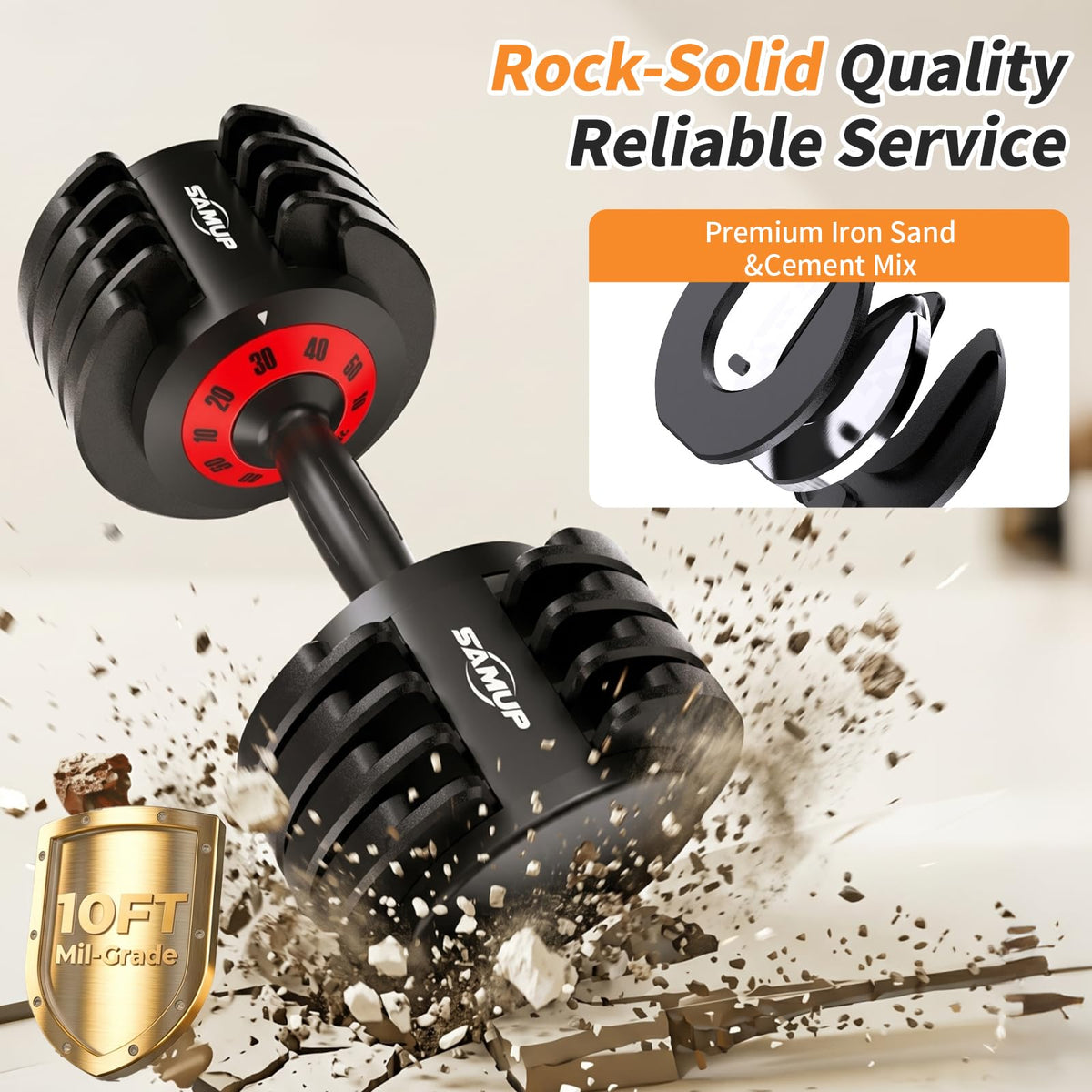 Adjustable Dumbbell Set of 2 with Storage Box K2181