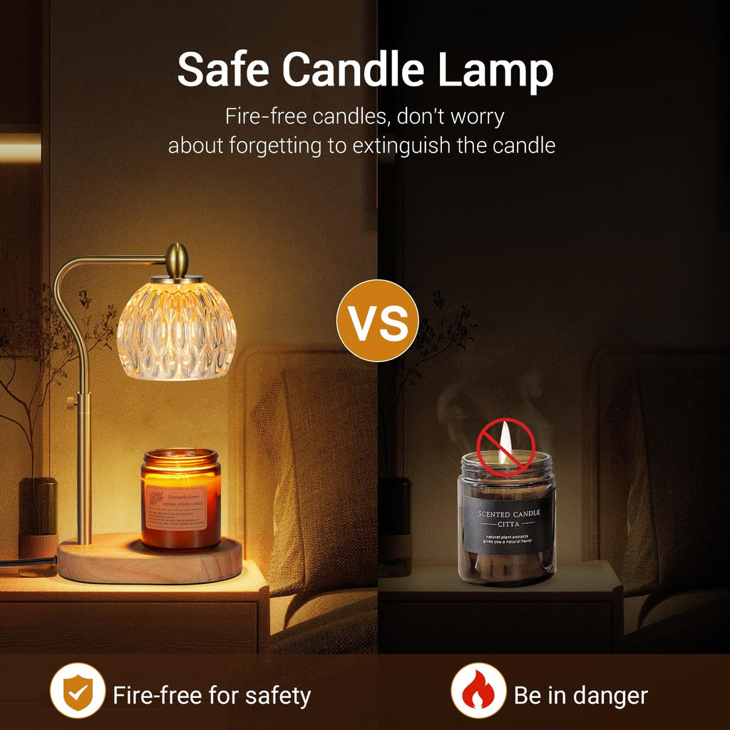 Candle Warmer Lamp with Timer & Dimmer Height Adjustable K9125