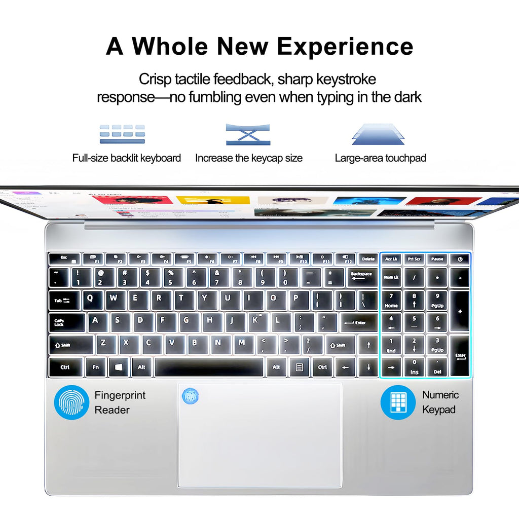 15.6 Inch Laptop 8GB RAM 512GB SSD 1080P FHD IPS A364675