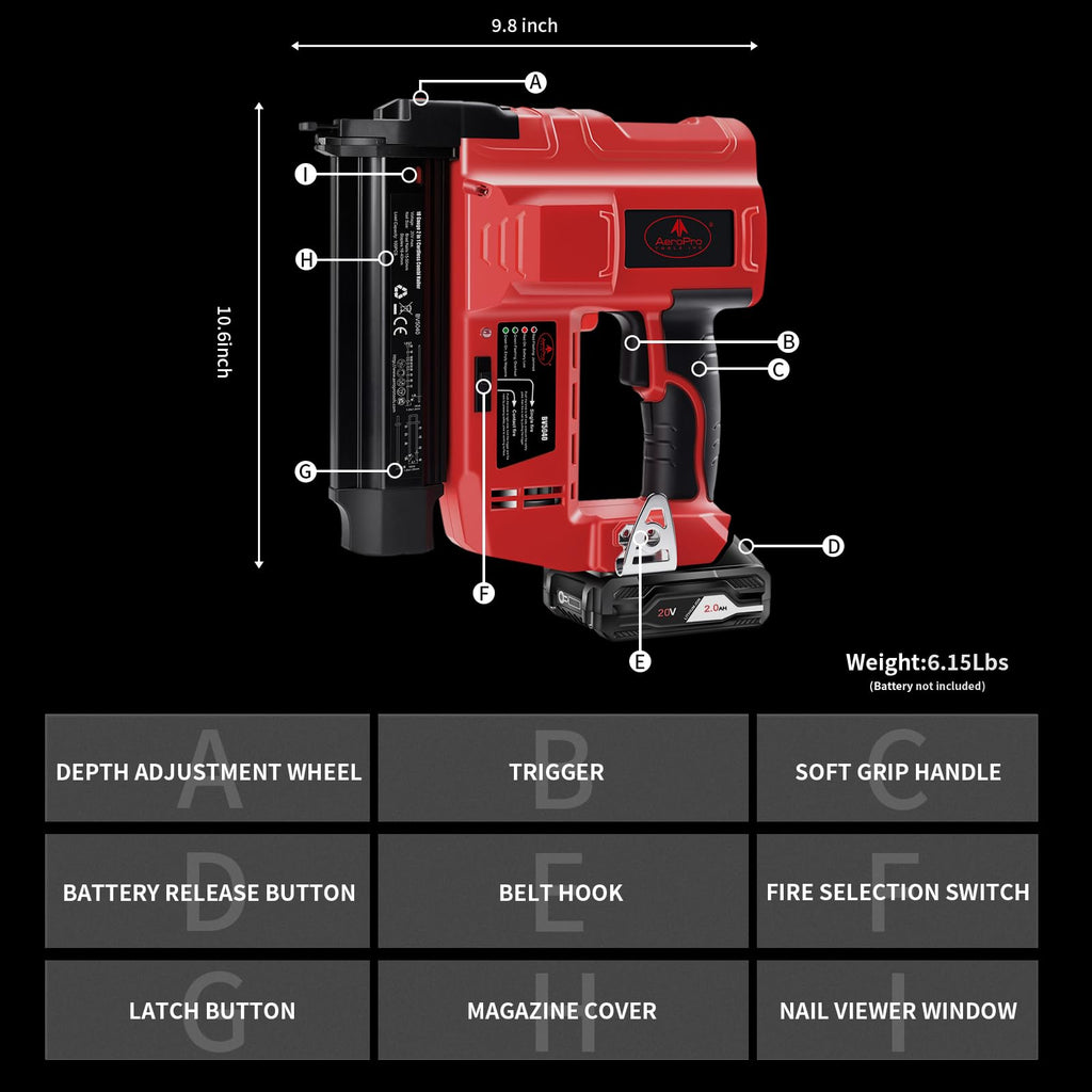 18G Cordless Brad Nailer W95068