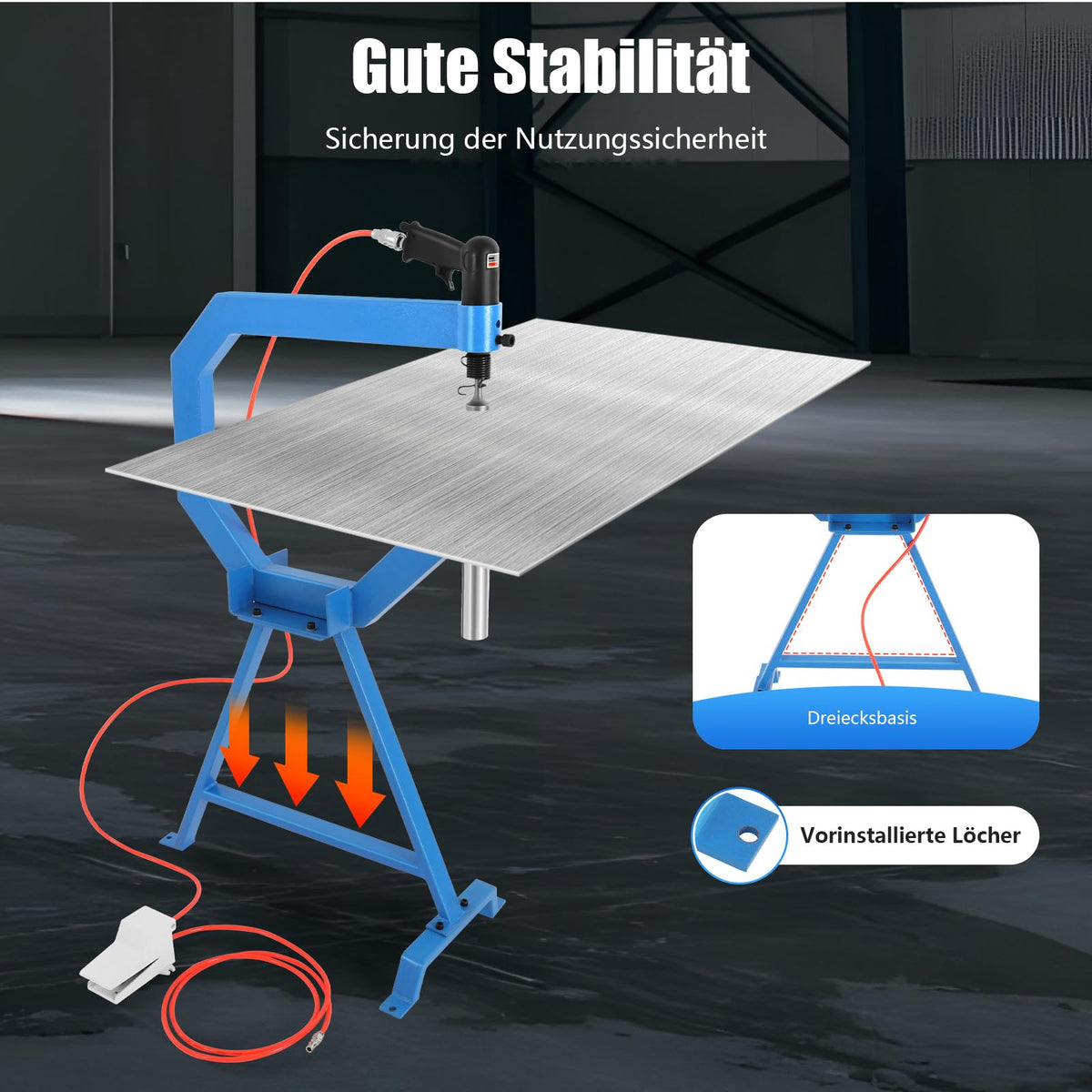 Pneumatic Planishing Hammer with Pedal and Stand W709