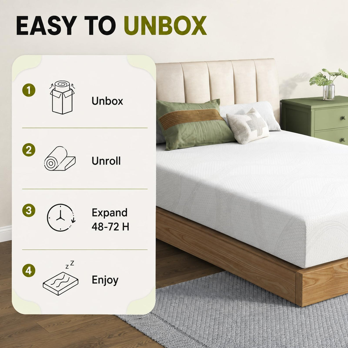 6 Inch Twin Memory Foam Mattress D934810