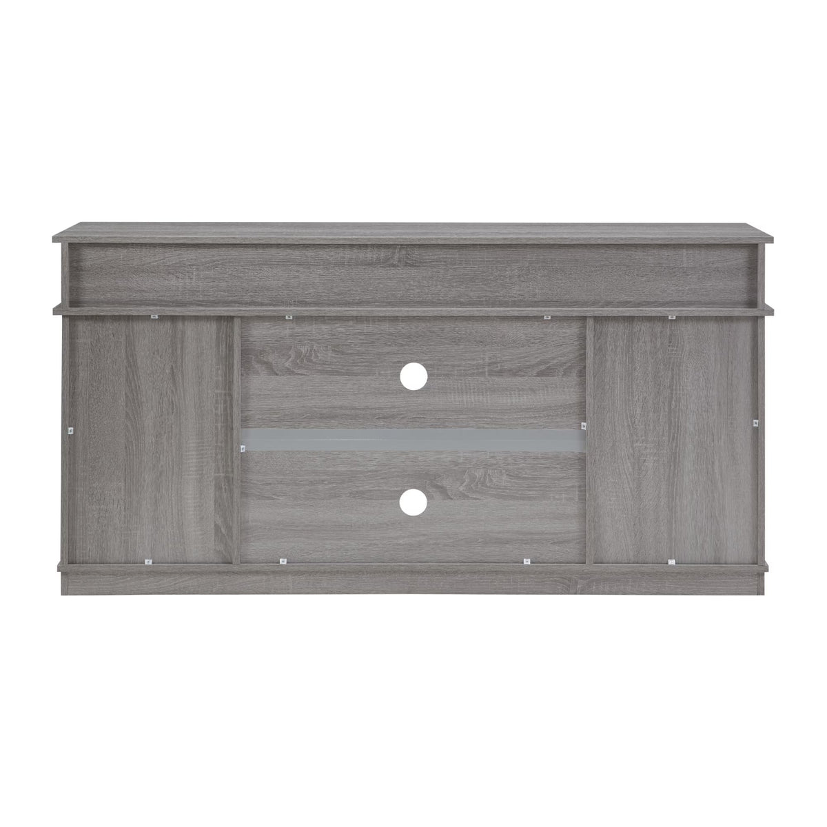 58" Grey Wood TV Stand with Sliding Barn Doors S99955