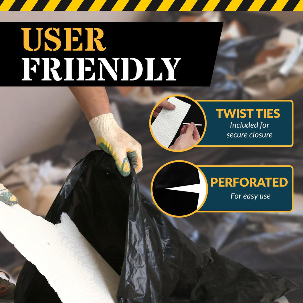 55 Gallon Heavy Duty Trash Bags U414