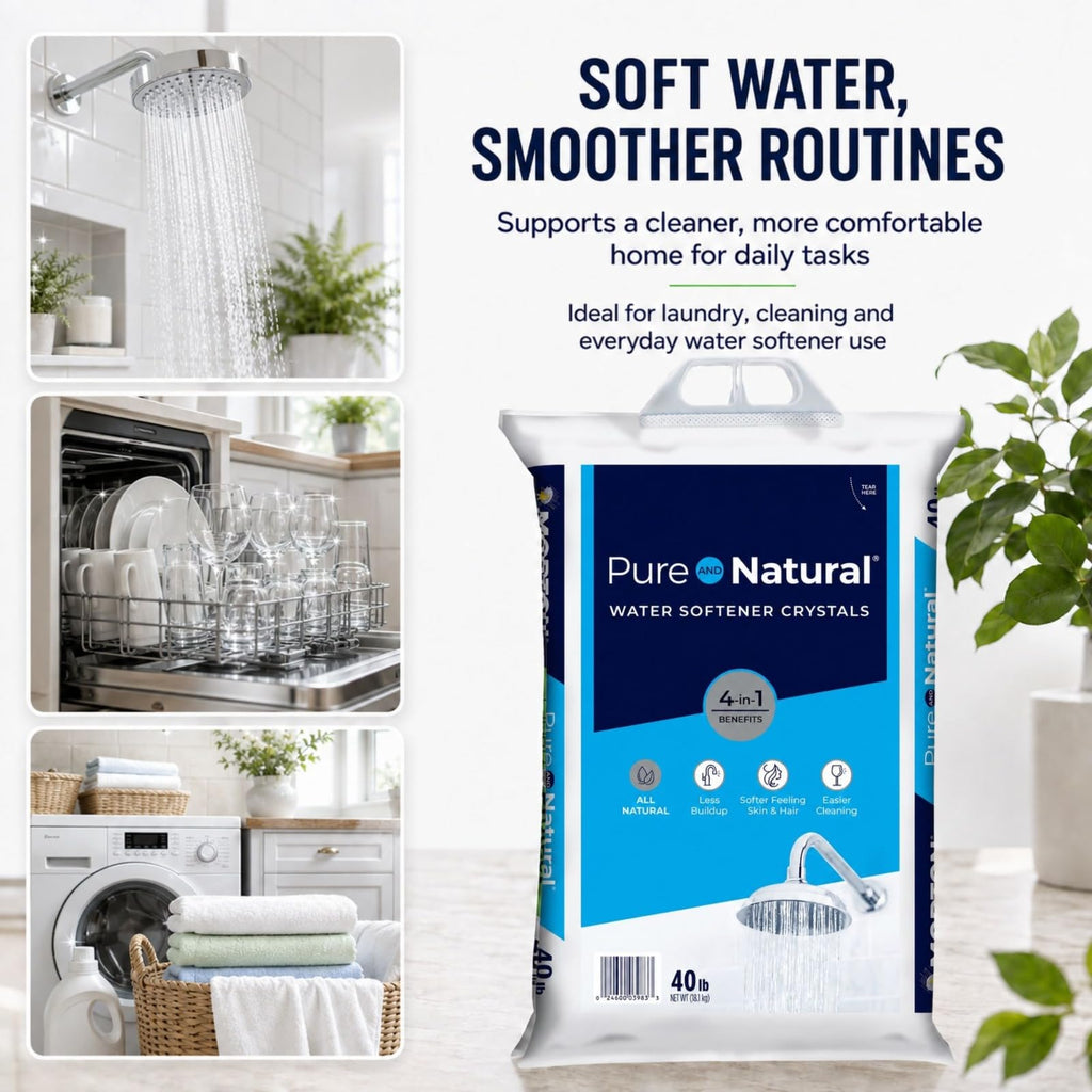 Water Softener Salt Crystals 40 lb 4 Pack E583955