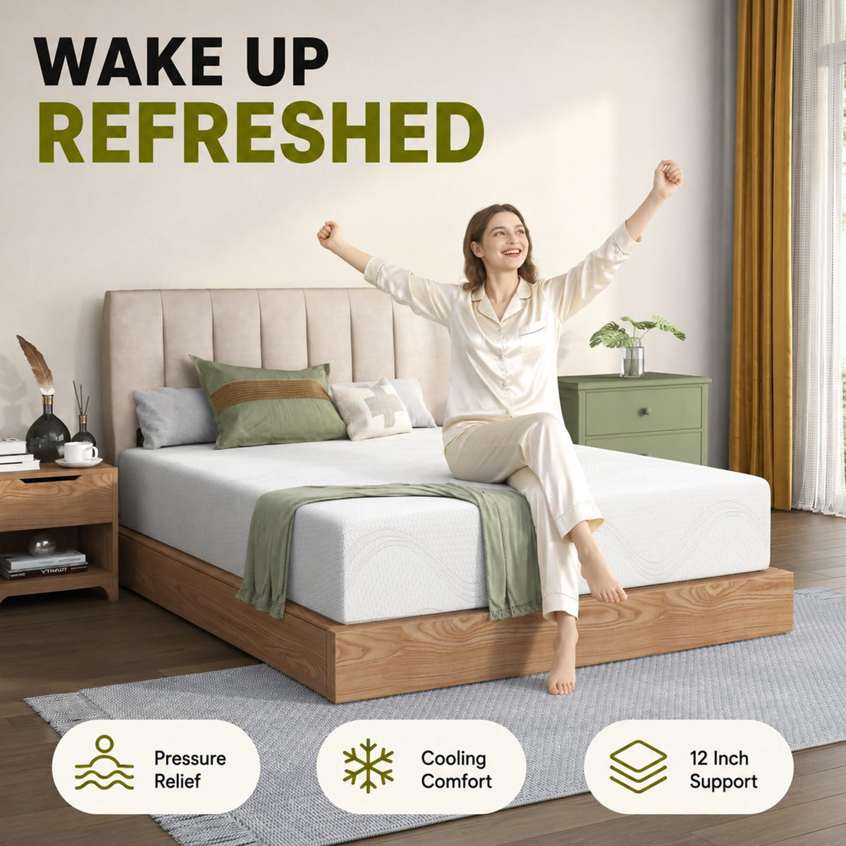 6 Inch Twin Memory Foam Mattress D934810