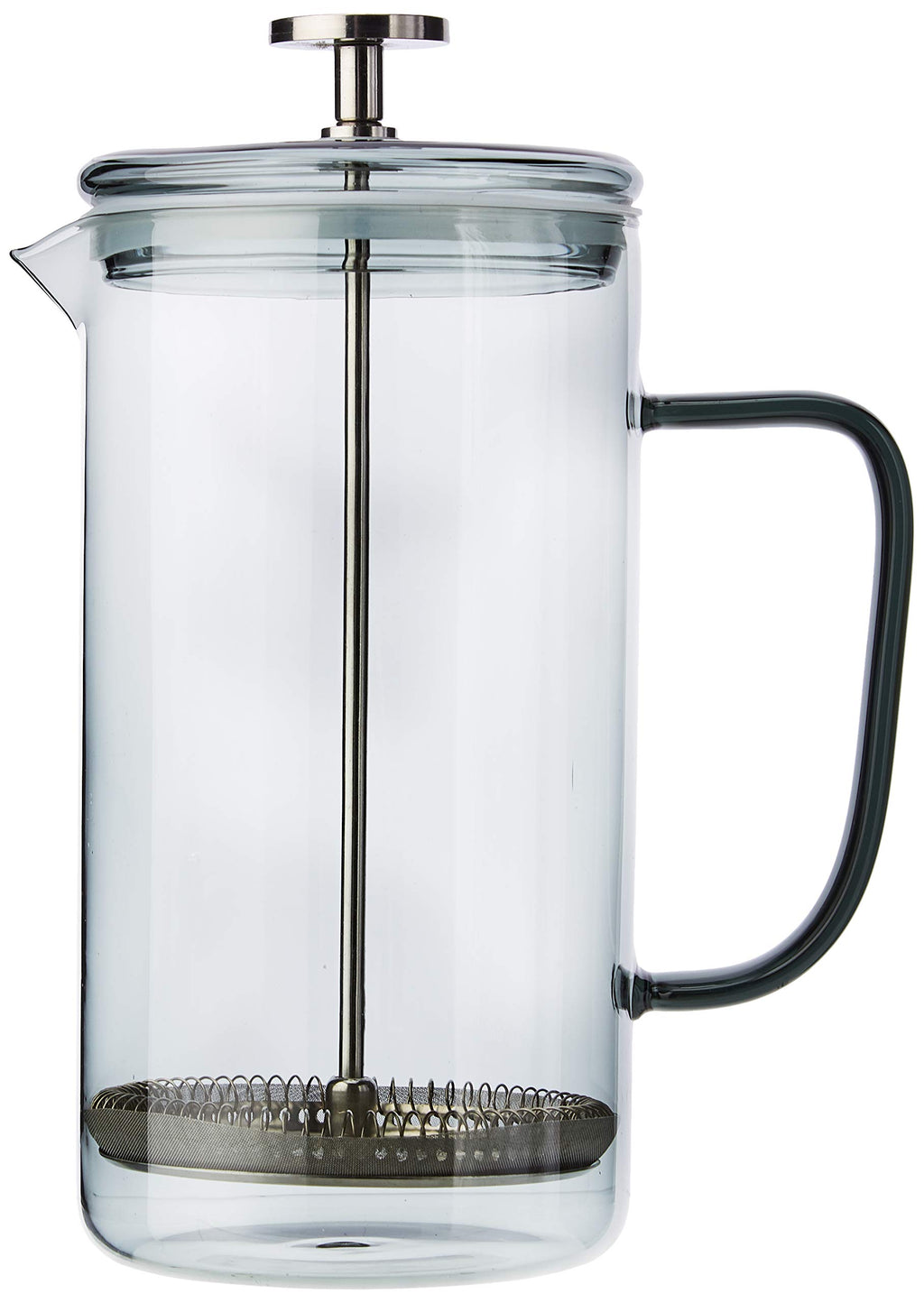 8 Cup Smoky Grey Borosilicate Glass French Press Coffee Maker Q760312