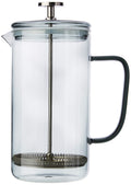 8 Cup Smoky Grey Borosilicate Glass French Press Coffee Maker Q760312