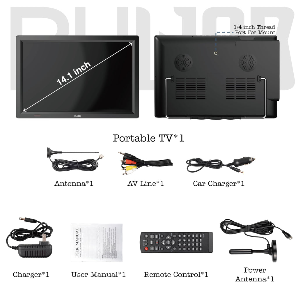 14 Inch Portable TV with Digital Tuner A3804