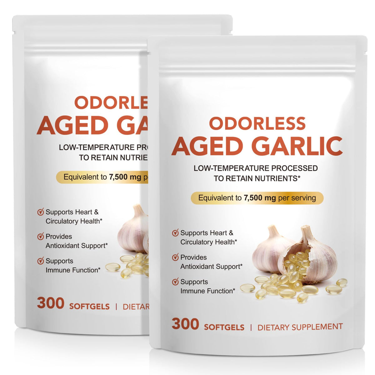 Aged Garlic Extract Capsules 15:1 Concentrated Formula 2 Pack F203