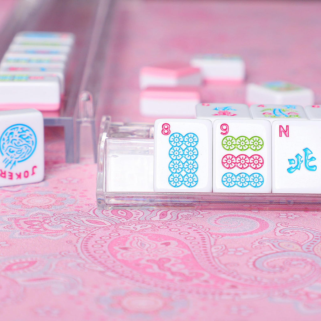 Clear Mahjong Racks with Pushers, 4 Piece Set J60379