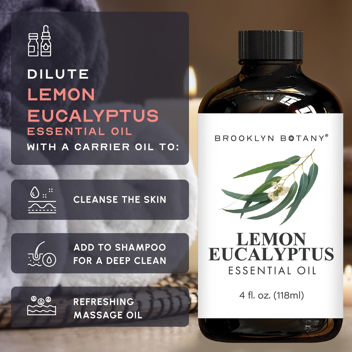 Lemon Eucalyptus & Lavender Essential Oils 4 Fl Oz Pack of 2 G6704
