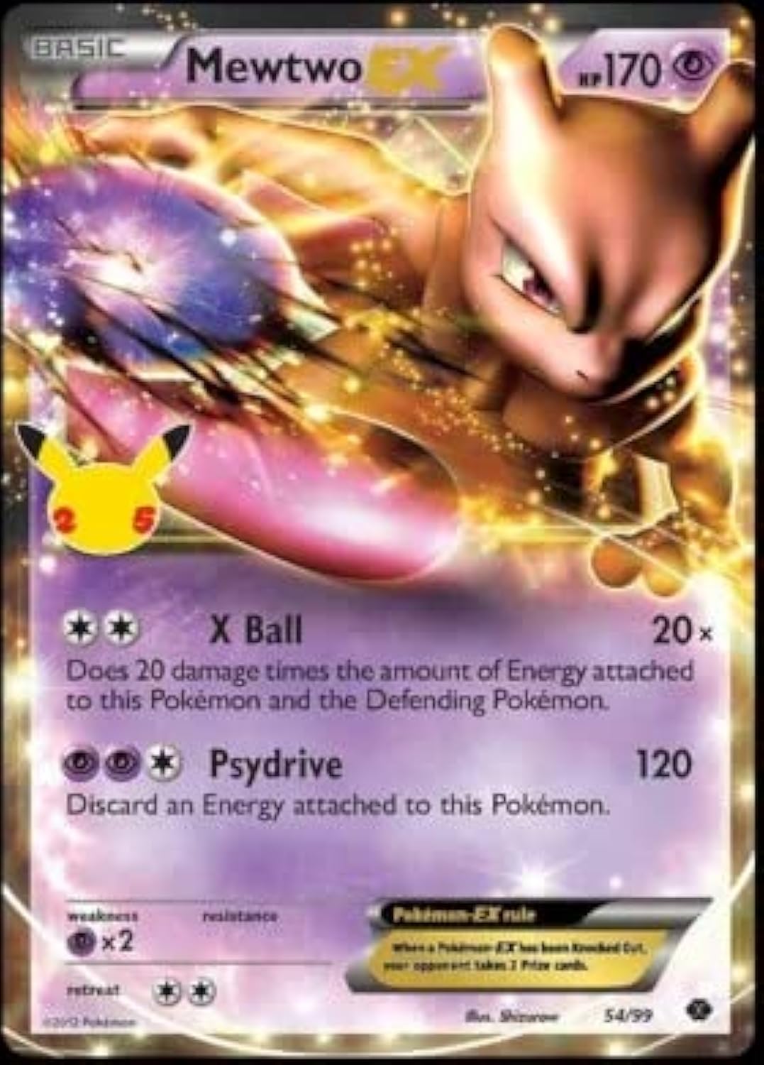 Pokemon Mewtwo EX 54/99 K38896