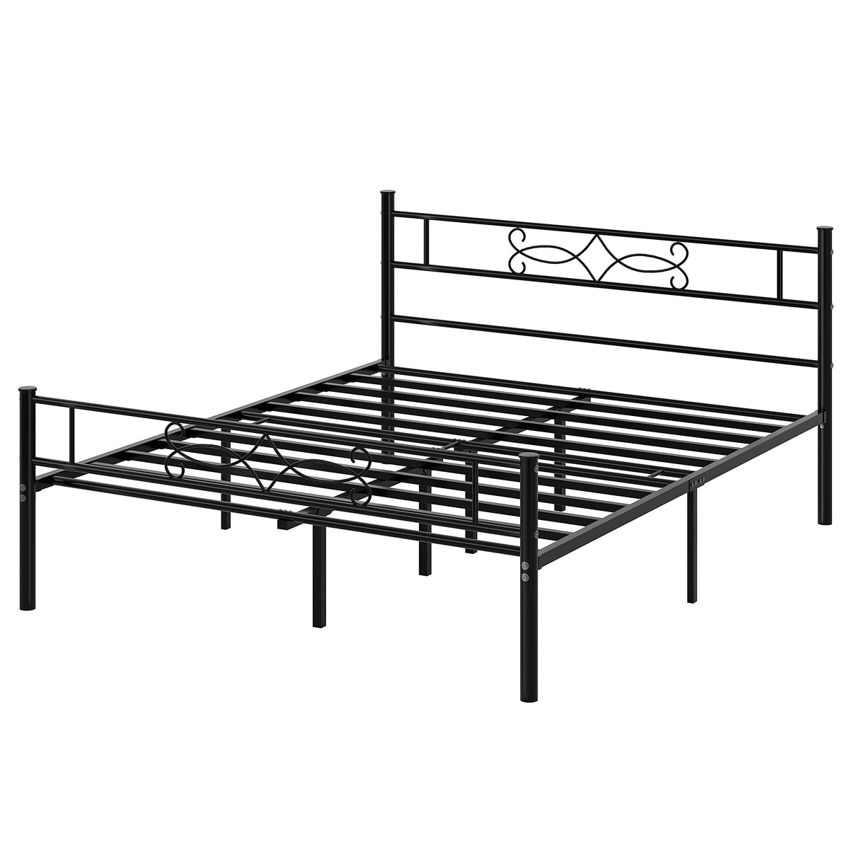 14" Full Size Metal Platform Bed Frame with Headboard C810
