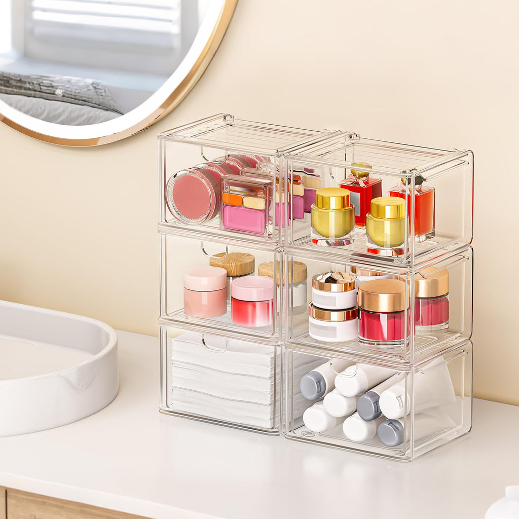 Acrylic Stackable Storage Drawers 6-Pack C22392