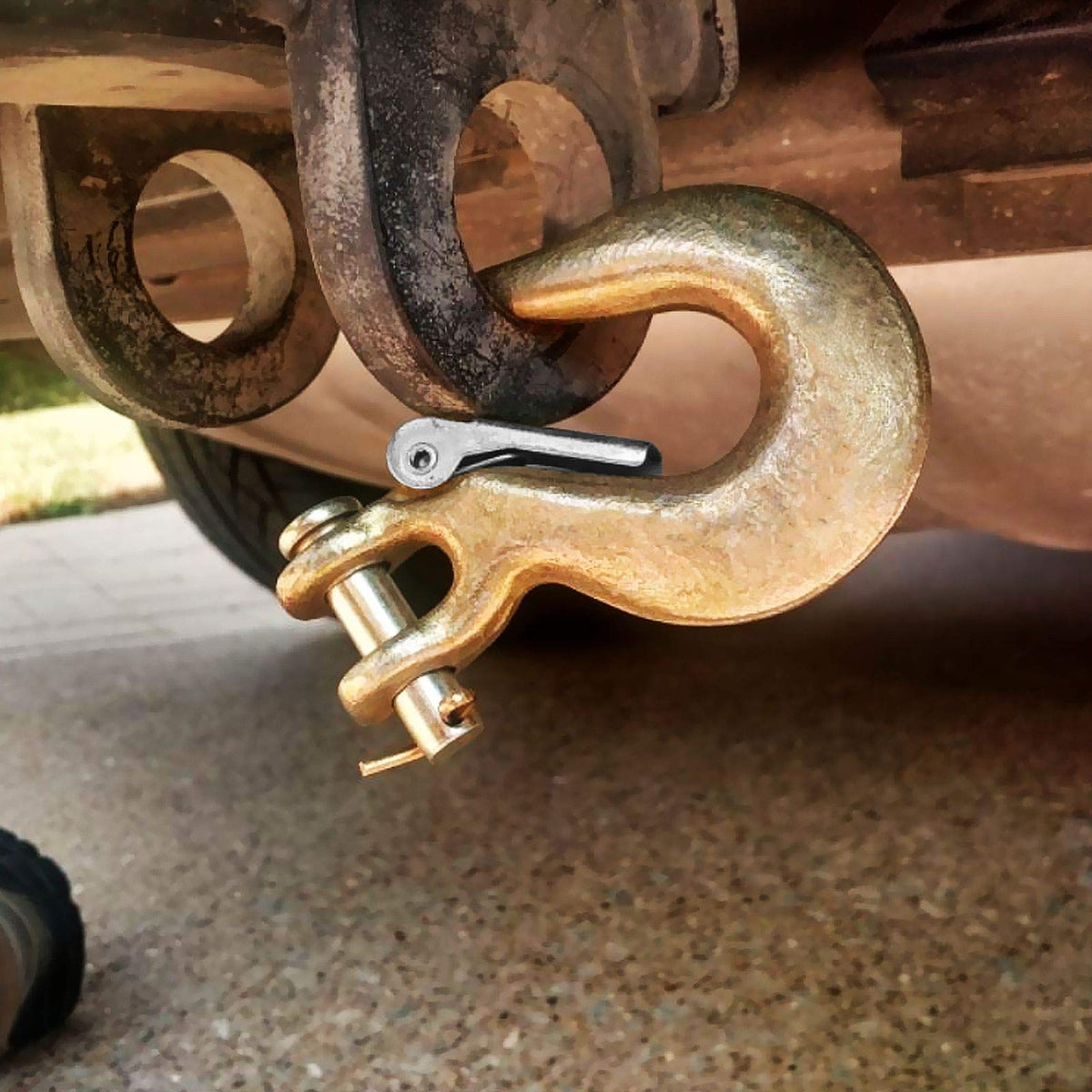 3/8 Inch Clevis Slip Hook with Safety Latch, 18000 Lb Capacity J585