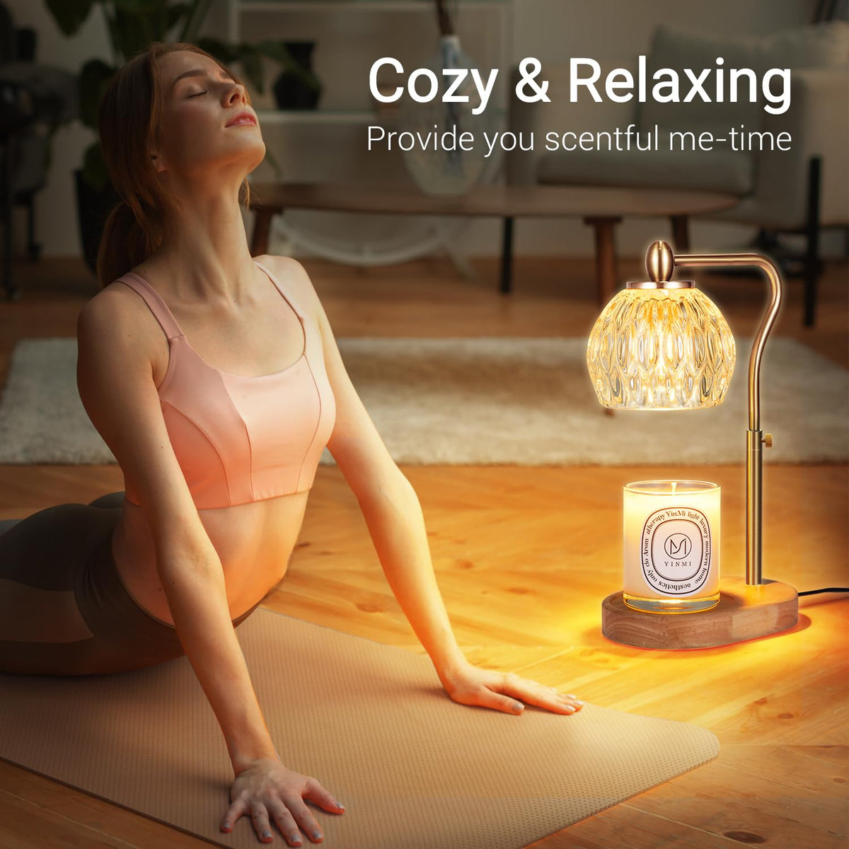 Candle Warmer Lamp with Timer & Dimmer Height Adjustable K9125