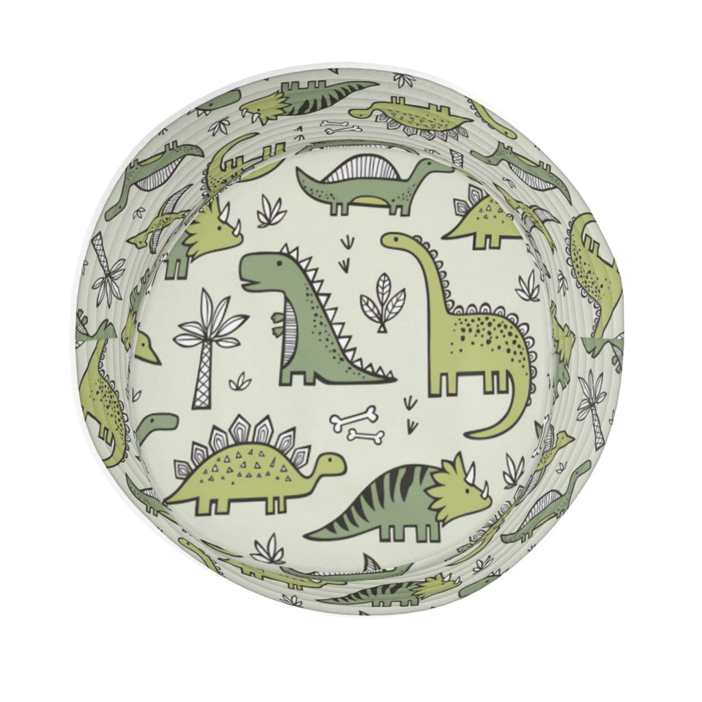 Light Blue Cat Cartoon Print Bucket Hat W60353